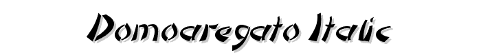 DomoAregato Italic font
